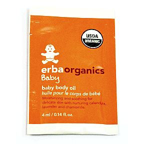Erbaorganics Baby - baby body oil sachet C02-0578302-1000-0.14 fl. oz. single use sachet of baby body oil.