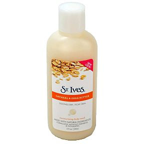 St. Ives Moisturizing Bodywash - Oatmeal & Shea Butter 3oz C02-0720503-8300 - 3 fl oz body wash in travel size plastic bottle. Soothes dry, itchy skin.