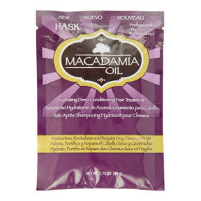 Hask® Macadamia Oil Deep Conditioning Hair Treatment C03-0277504-1100-1.75 oz. packet of hydrating deep conditioning treatment.