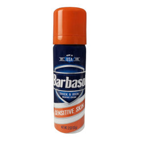 Barbasol Shaving Cream C04-0118100-8100 - 2.25 oz travel size shaving cream in aerosol can.