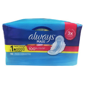 Always® Maxi Regular Pads with Flexi-Wings™ - 10 pack, C08-0228602-8300