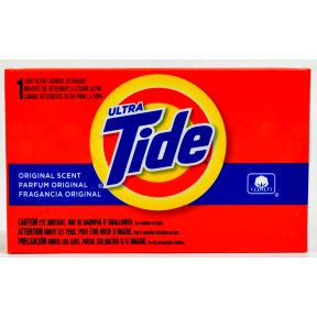 Tide Ultra Laundry Detergent D01-0112100-4100 - 1.4 oz travel size package. Single load powdered laundry detergent.