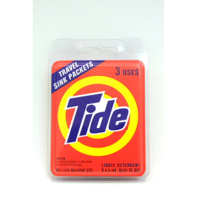 Tide Liquid Detergent Travel Sink Packets (3 pack) D01-0112103-1100 - 3 travel size laundry packets, 0.17 fl oz each. Not for use in washing machines.