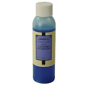 aMINIties Premium Laundry Detergent Bottles D01-0132501-8200 - 2 oz premium laundry detergent in travel size plastic bottle. Single load.