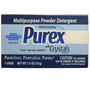 Ultra Purex (laundry detergent) D01-0149201-4100 - 1.4 oz travel size box. Laundry detergent powder. Plus Renuzit Super Odor Neutralizer.