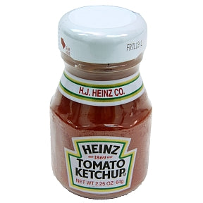 Heinz Ketchup (Bottle) F01-0100100-3100 - 2.25 oz glass bottle tomato ketchup. A convenient travel size for on the go.