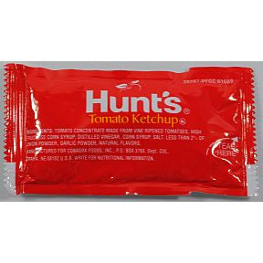 Hunts Tomato Ketchup F01-0100200-1100 - 9 gram tomato ketchup packet, individual size. Thicker than ever!