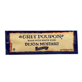 Grey Poupon Dijon Mustard F01-0200605-1100 - 0.25 oz packet dijon mustard, individual size. Made with white wine.