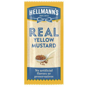 Hellmann's® Yellow Mustard F01-0200900-1100-individual serving size packet.