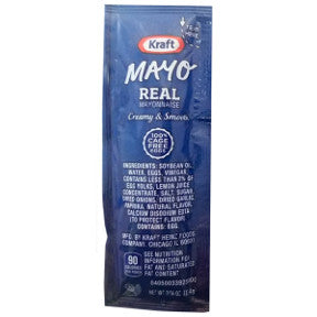 Kraft Mayonnaise F01-0400300-1100 - 7/16 oz mayonnaise packet, individual size.