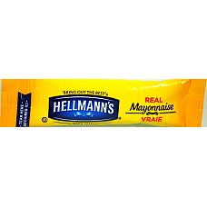 Hellmann's Real Mayonnaise 3/8 oz F01-0400902-1000 - 3/8 oz mayonnaise packet, individual size.