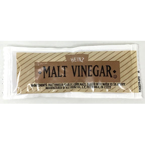 Heinz® Malt Vinegar, F01-0800101-1100, 9 gram malt vinegar in individual size packet.