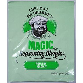 Chef Paul Prudhommes Magic Seasoning Blends - Poultry Magic F01-0941206-1100 - .25 oz packet. No MSG, No Additives or preservatives.