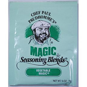 Chef Paul Prudhommes Magic Seasoning Blends - Vegetable Magic F01-0941209-1100 - .25 oz packet. No MSG, No Additives or preservatives.