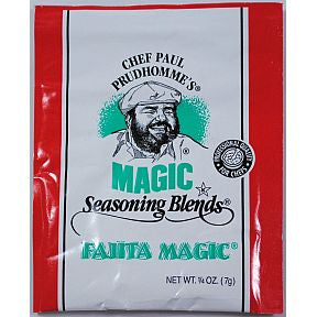 Chef Paul Prudhommes Magic Seasoning Blends - Fajita Magic F01-0941210-1100 - .25 oz packet. No MSG, No Additives or preservatives.