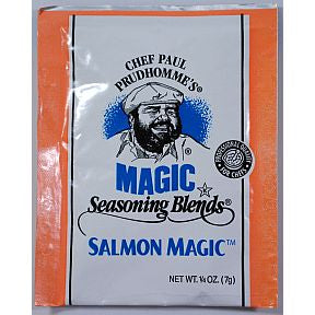 Chef Paul Prudhommes Magic Seasoning Blends - Salmon Magic F01-0941212-1100 - .25 oz packet. No MSG or preservatives.