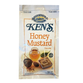 Ken's® Honey Mustard Dressing F02-0002213-1300-1.5 oz Honey Mustard flavor salad dressing in individually sealed single serving pouch. A convenient travel size for on the go.