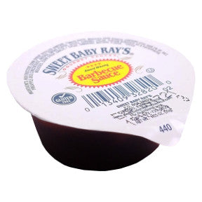 Sweet Baby Ray's Barbeque Sauce F03-3102201-1100 - 1 oz Award winning barbecue sauce in sealed cup. A convenient travel size for on the go.