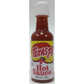 Texas Pete Hot Sauce Bottle F03-3303500-3100 - 1.9 oz plastic bottle.