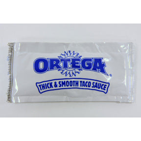 Ortega Thick & Smooth Taco Sauce F03-3403700-1100 - 0.33 oz taco sauce in individual size packet. A convenient travel size for on the go.