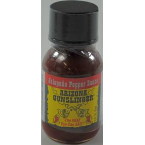 Arizona Gunslinger Jalapeno Pepper Sauce F03-3772805-3100 - 3/4 oz plastic bottle.