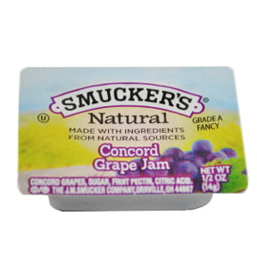 Smucker's® Natural Concord Grape Jam F04-0004964-2100-0.5 oz. cup of natural jam. Grade A Fancy.
