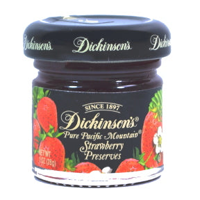Dickinsons® Pure Pacific Mountain® Strawberry Preserves F04-0038502-3100-1 oz. glass jar.