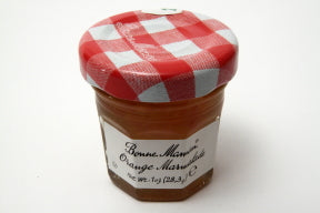 Bonne Maman Orange Marmalade - jar F04-1044436-3100 - 1 oz orange marmalade in glass jar. From France. A convenient travel size for on the go.