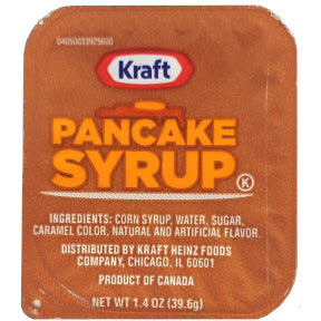 Kraft Pancake Syrup F05-0000300-2100 - 1.4 oz pancake syrup in individual size cup. A convenient travel size for on the go.