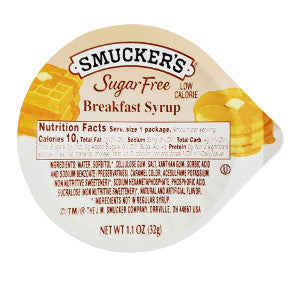 Smucker's Sugar Free Breakfast Syrup F05-0004901-2102 - 1.1 oz cups.
