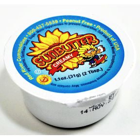 Sunbutter Creamy Sunflower Seed Spread cup F06-0164501-0100-1.1 oz. cup of creamy, peanut free Sunflower Seed Spread.