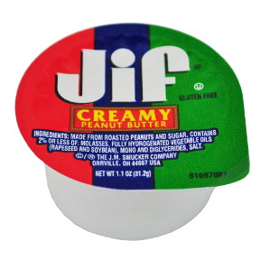 Jif® Creamy Peanut Butter Cup F06-0184900-2200-1.1 oz travel size cup. Gluten Free.