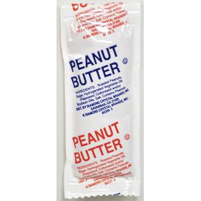 Diamond Crystal Peanut Butter (.5 oz pouch) F06-0188901-1000-single serving size pouch of peanut butter.