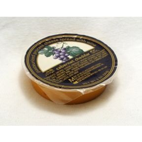 Cheese Spread with Wine - Cabernet Cheddar F06-1067503-2400 - 2 oz travel size Cabernet cheddar cheese spread in individual size wide-mouth plastic cup. A convenient travel size for on the go.