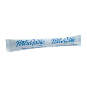 Natra Taste sugar substitute - stick package F08-0259100-1200 - 0.035 oz travel size sugar substitute in individual size stick packet. A convenient travel size for on the go.