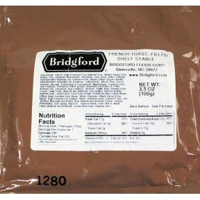 Bridgford Filled French Toast F10-0539121-8200 - 3.5 oz Shelf Stable Filled French Toast
