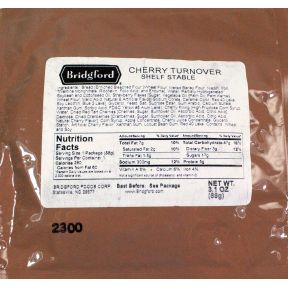 Bridgford Cherry Turnover F10-0539132-8200 - 3.1 oz Shelf Stable Cherry Turnover.
