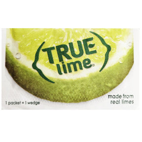 True Lime Flavor Crystal F11-0128602-1100 - 0.8 g packet. Crystallized lime. 100% natural ingredients. For water, tea, and recipes. 0 calories, 0 carbohydrates. No artificial sweeteners.