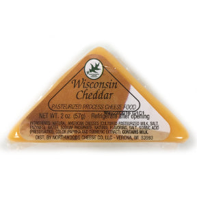 Northwoods Cheese Wisconsin Cheddar Triangle, F12-0271101-7200