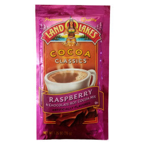 Land O Lakes Cocoa Classics Raspberry & Chocolate F20-1006207-7200 - 1 1/4 oz raspberry and chocolate flavor hot cocoa beverage mix in individual size packet. A convenient travel size for on the go.