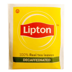 Lipton Tea Naturally Decaffeinated F20-1608203-0000 - Single tea bag in unsealed packet. 100% natural.