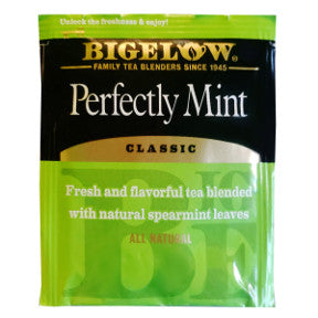 Bigelow Plantation Mint Tea F20-1623808-0000 - Single tea bag in sealed packet.