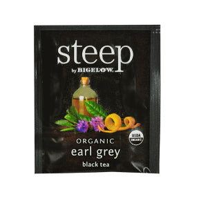 Steep by Bigelow® Organic Earl Grey Tea F20-1623852-0000-single tea bag in sealed packet.