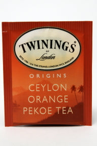 Twinings of London Ceylon Orange Pekoe Tea F20-1626911-0000 - Single tea bag in sealed packet.