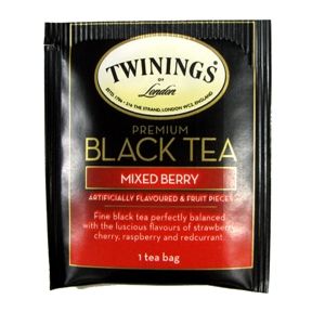 Twinings of London Mixed Berry Black Tea F20-1626940-0000 - Single tea bag in sealed packet.