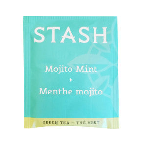 Stash Mojito Green Tea F20-1723703-0000 - Single tea bag in sealed packet. 100% natural ingredients.