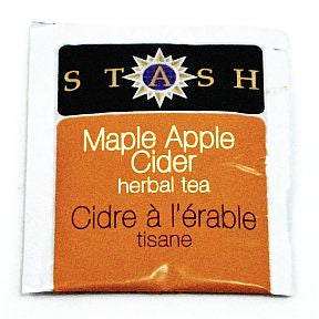 Stash Maple Apple Cider Herbal Tea F20-1823709-0000-Single tea bag in sealed packet. 100% Natural Ingredients. Caffeine Free.