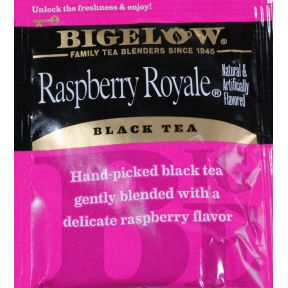 Bigelow Raspberry Royale F20-1923806-0000 - Single tea bag in sealed packet.