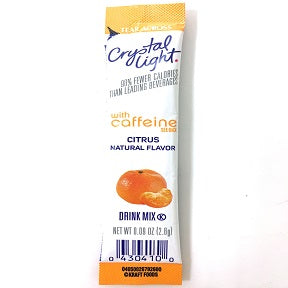 Crystal Light® With Caffeine Citrus F20-2209005-0100 - 0.09 oz. packet.