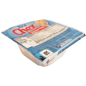 General Mills® Rice Chex® (bowl) F25-2509224-5100 - 11/16 oz. oven toasted rice cereal in individually sealed bowl. Gluten Free. No artificial colors or flavors.